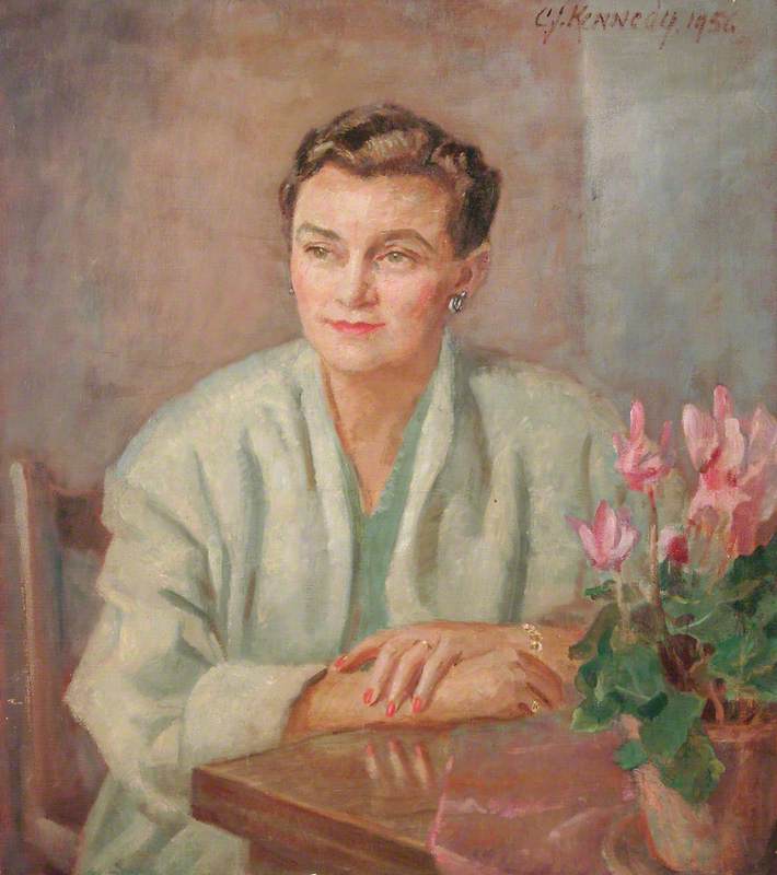 Woman with a Bowl of Cyclamen