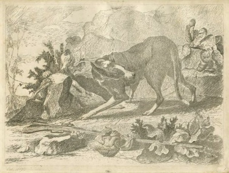 Dog and Hare after J. Fytt