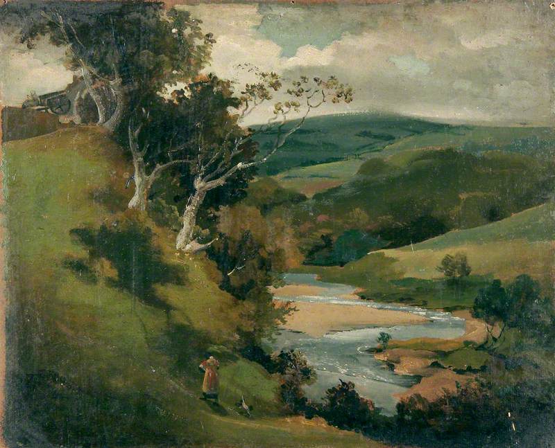 Landscape with a River in Hilly Country