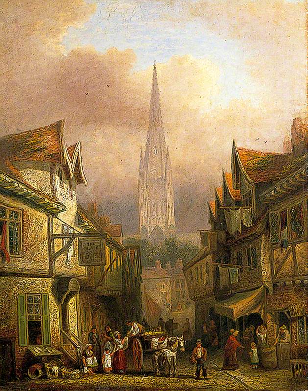 Norwich Cathedral from Cowgate, Norfolk