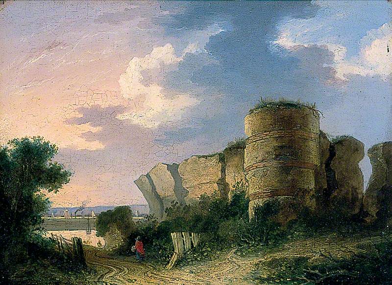 Burgh Castle near Yarmouth, Norfolk