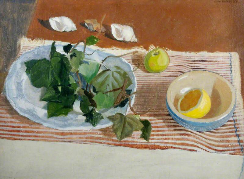 Still Life with Ivy and a Lemon