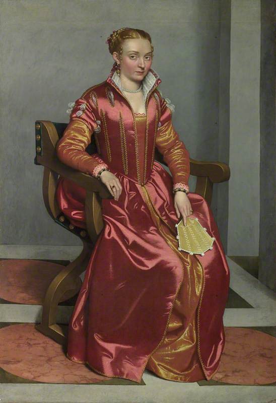 Portrait of a Lady, perhaps Contessa Lucia Albani Avogadro ('La Dama in Rosso')