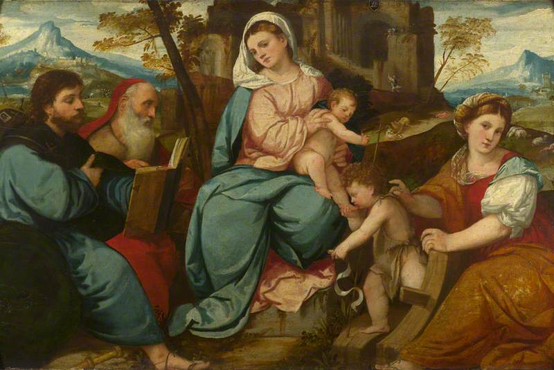 The Madonna and Child with Saints James the Greater, Jerome, the Infant Baptist and Catherine of Alexandria