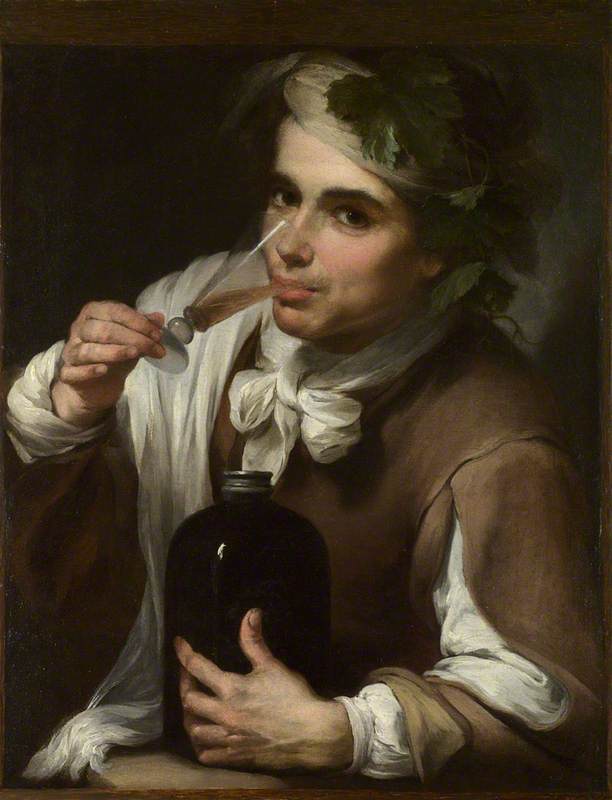 A Young Man Drinking