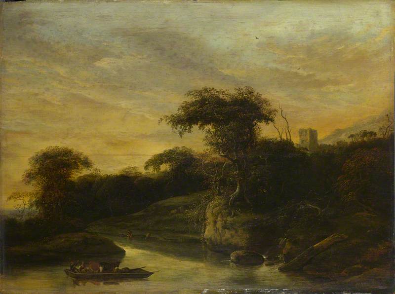 A Landscape with a River at the Foot of a Hill