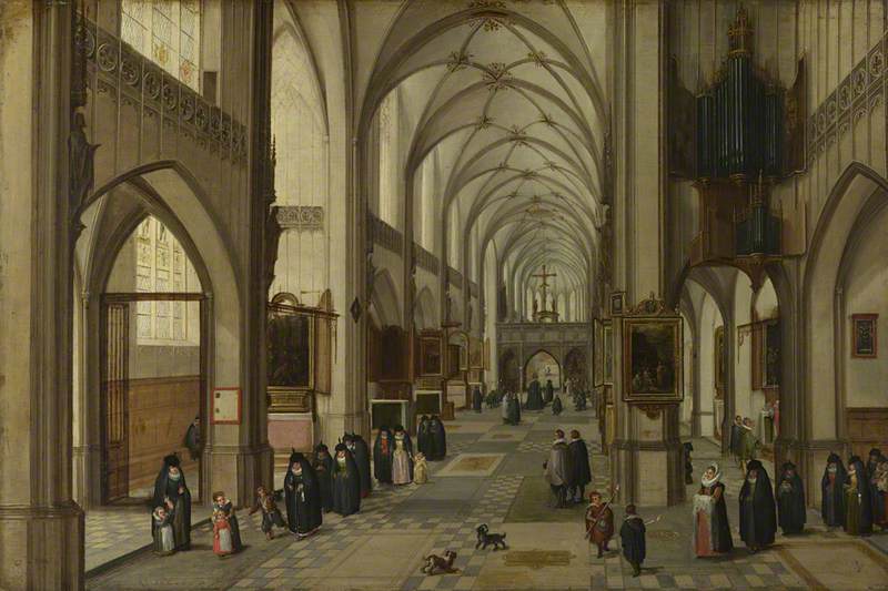 The Interior of a Gothic Church looking East