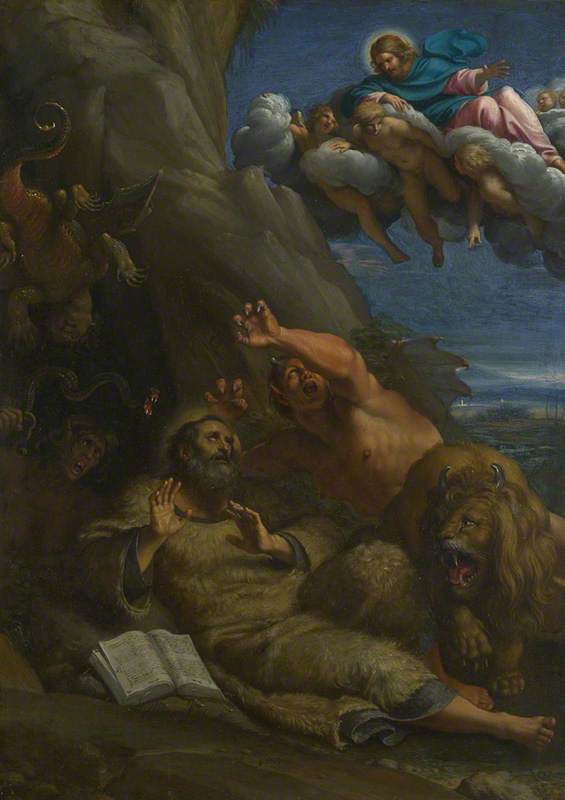 Christ appearing to Saint Anthony Abbot during his Temptation