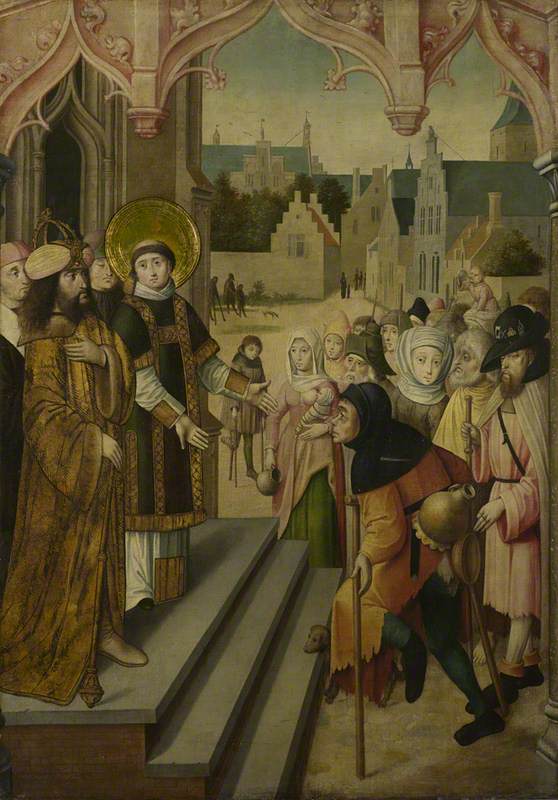 Saint Lawrence showing the Prefect the Treasures of the Church