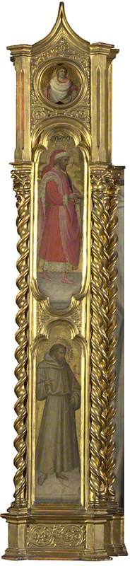 An Unknown Saint, Saint Cosmas and Saint Francis: Left Pilaster