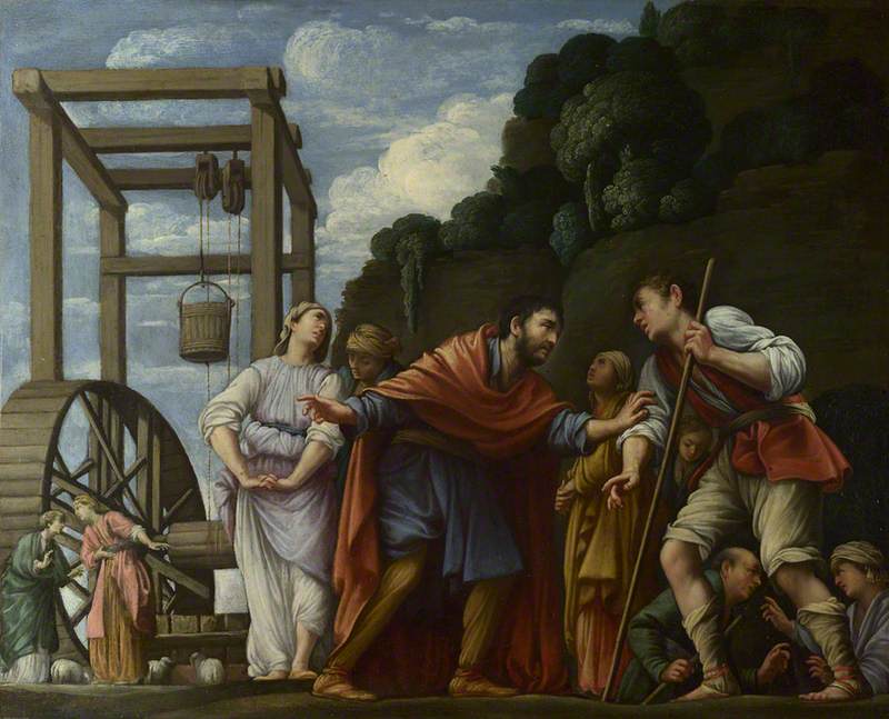 Moses defending the Daughters of Jethro