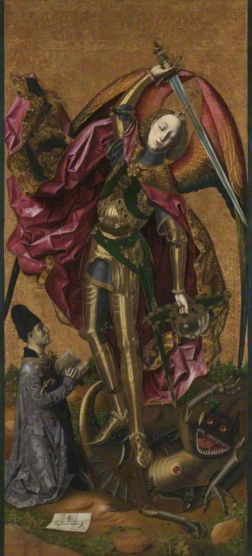 Saint Michael triumphant over the Devil with the Donor Antonio Juan