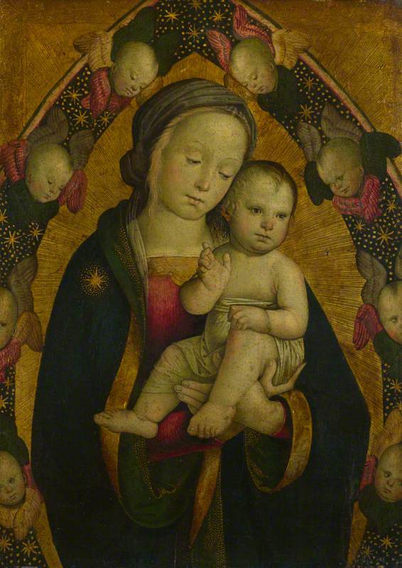 The Virgin and Child in a Mandorla with Cherubim