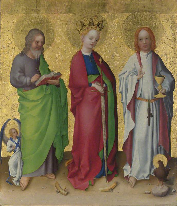 Saints Matthew, Catherine of Alexandria and John the Evangelist