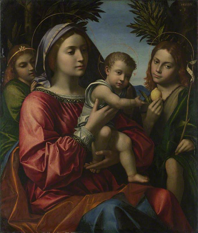 The Virgin and Child, Saint John the Baptist and an Angel