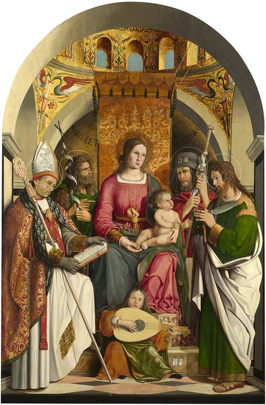 The Virgin and Child Enthroned with Saints Gall, John the Baptist, Roch (?) and Bartholomew