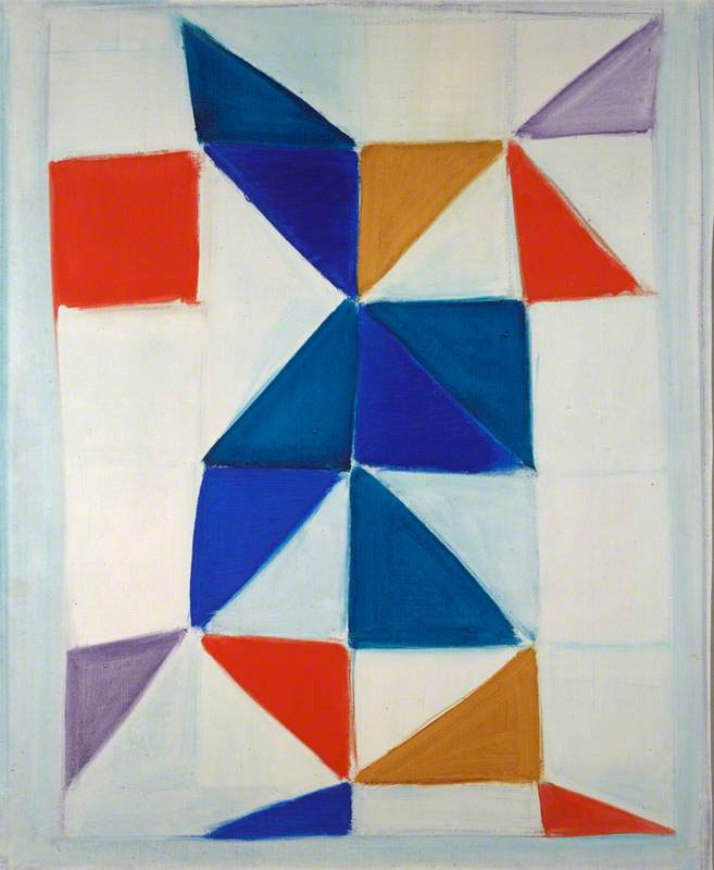 White Painting (With Red, Blue, Violet and Ochre)