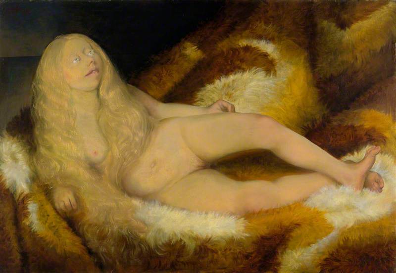 Mädchen auf Fell (Nude Girl on a Fur)