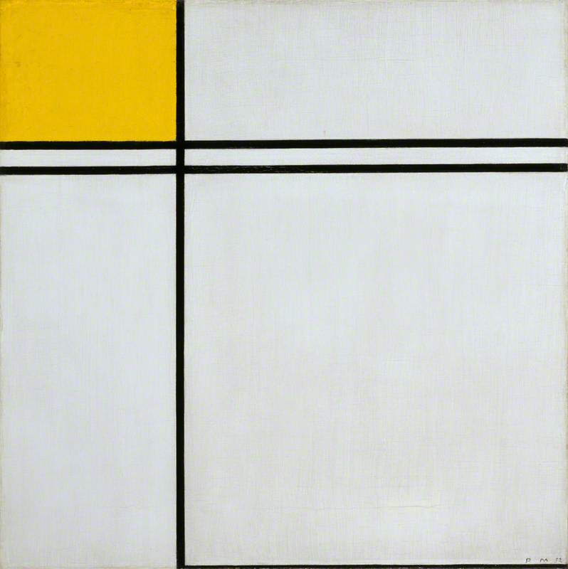 Composition with Double Line and Yellow