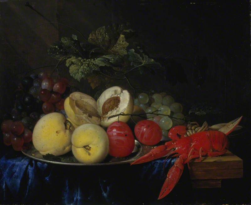 A Still Life with Fruit and Lobster