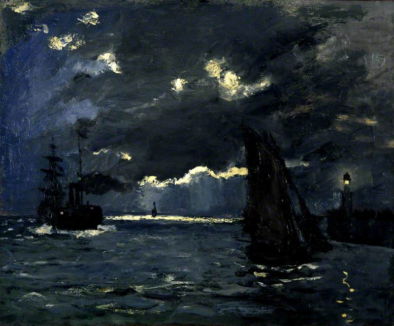 A Seascape, Shipping by Moonlight