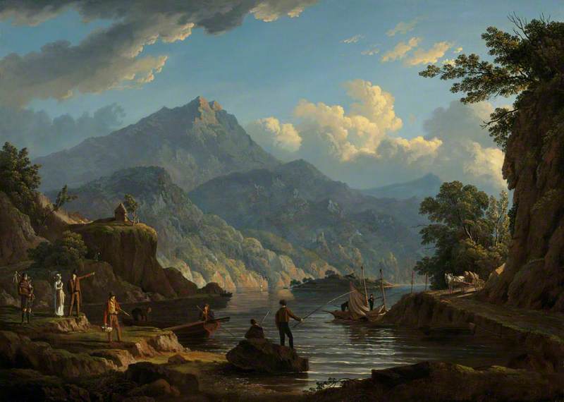 Landscape with Tourists at Loch Katrine