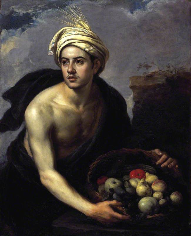 A Young Man with a Basket of Fruit (Personification of Summer)