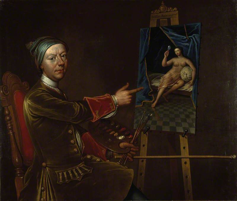 Richard Waitt (d.1732), Portrait Painter, Self Portrait
