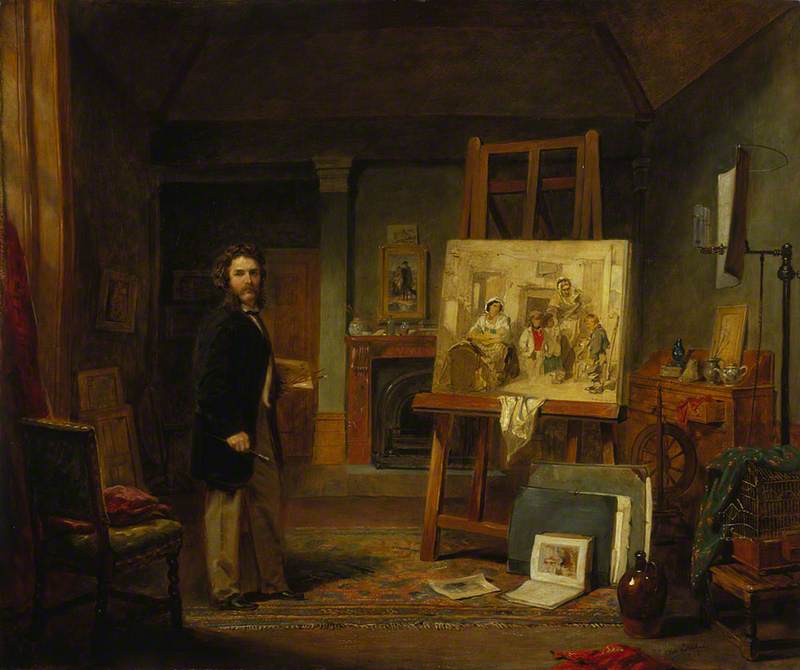 Thomas Faed (1826–1900), Artist, in his Studio