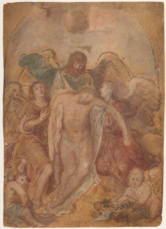 The Dead Christ Supported by Angels