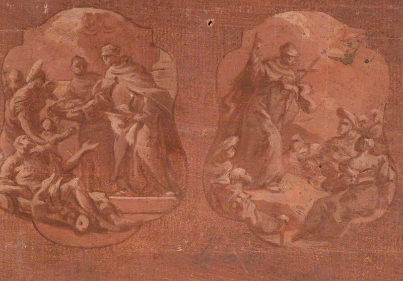 Saint Giovanni di Dio Distributing Bread and Preaching