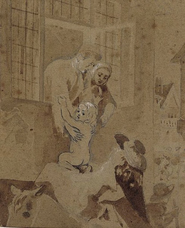 Sketch for 'An Incident of the Great Plague of London, 1665' (1872)