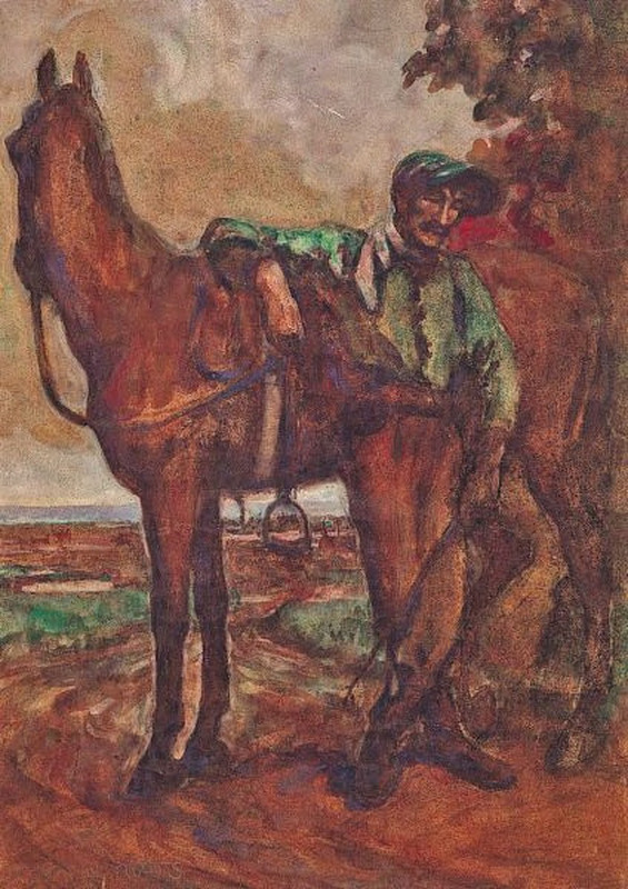 A Soft Day (1908) (formerly 'A Soft Day: Jockey and his Horse')