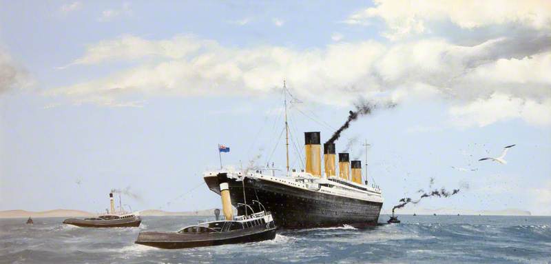 RMS ‘Titanic’ Departs Belfast Lough, 2 April 1912