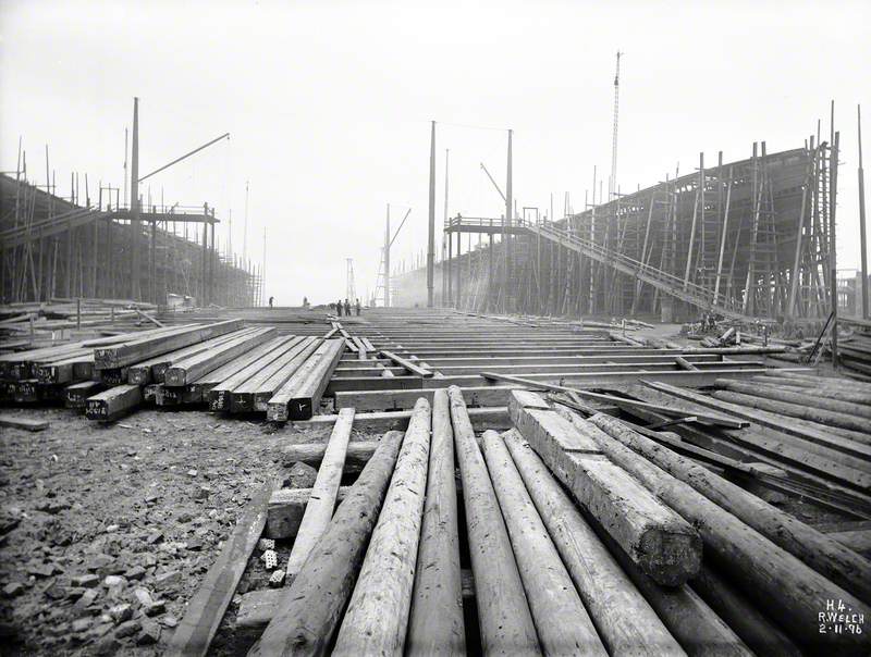 Reconstruction of North Yard No. 8 slip, renumbered 2, for building 'Oceanic'