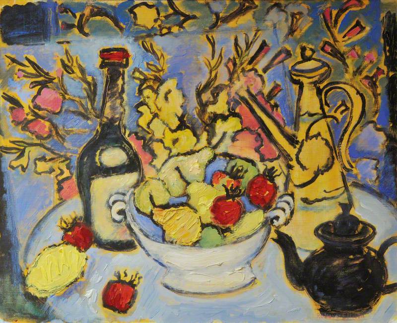 Still Life with a Black Bottle