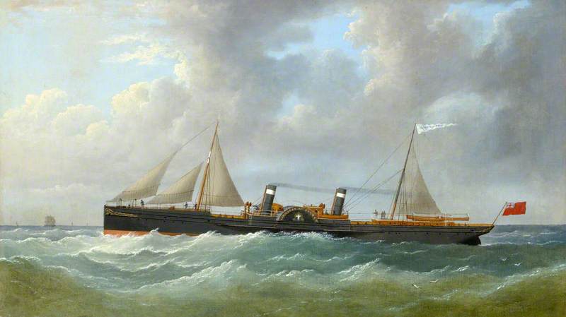 The Iron Paddle Steamer 'Princess of Wales' on Passage