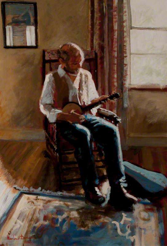 Gentleman Seated Playing the Banjo