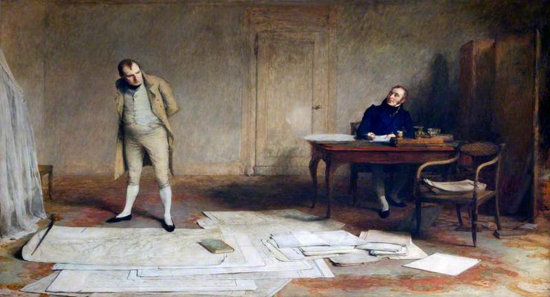 St Helena, 1816: Napoleon Dictating to Count Las Cases the Account of His Campaigns