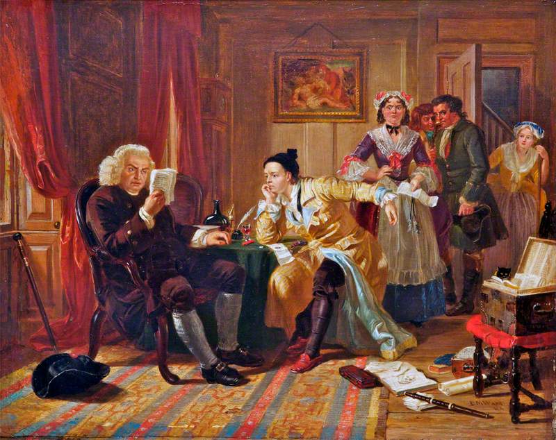 Dr Johnson Perusing the Manuscript of 'The Vicar of Wakefield'