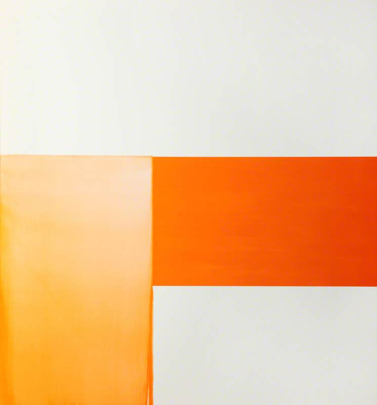 Exposed Painting, Cadmium Orange on White