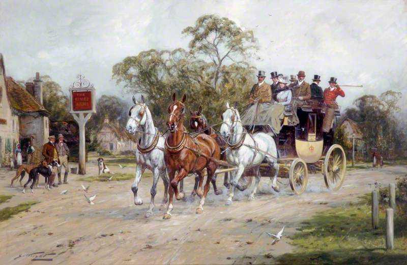 A Coach Passing the 'King's Arms'