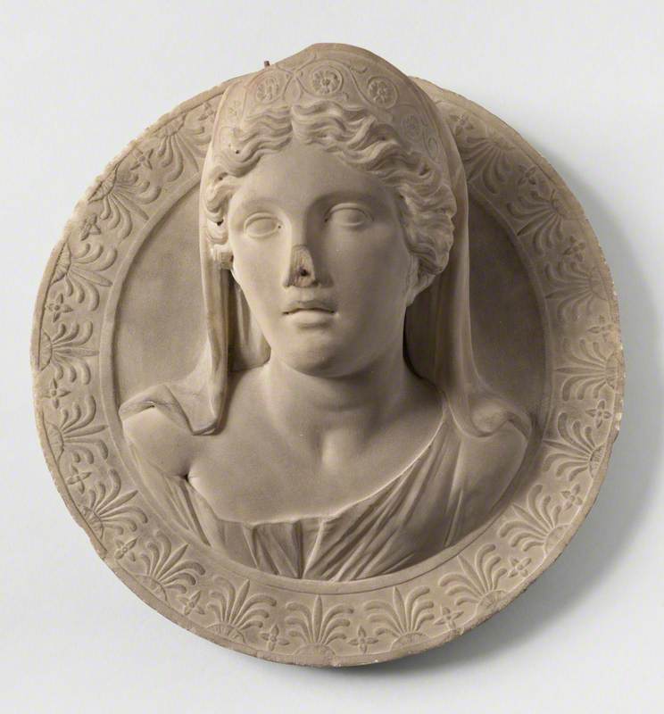 Medallion with Head of Woman in High Relief