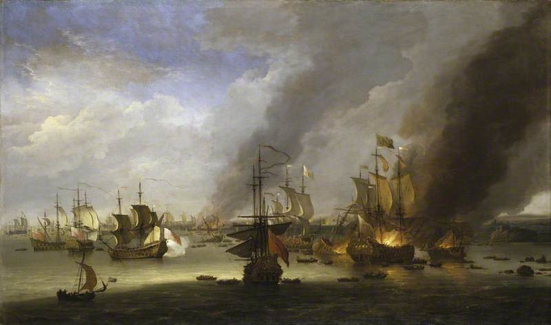 Destruction of the 'Soleil Royal' at the Battle of La Hogue, 23 May 1692
