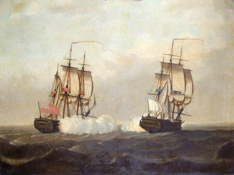 The 'Pitt' Engaging the 'St Louis', 29 September 1758