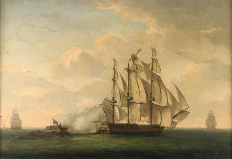 End of the Action between HMS 'Magicienne' and La 'Sibylle', 2 January 1783