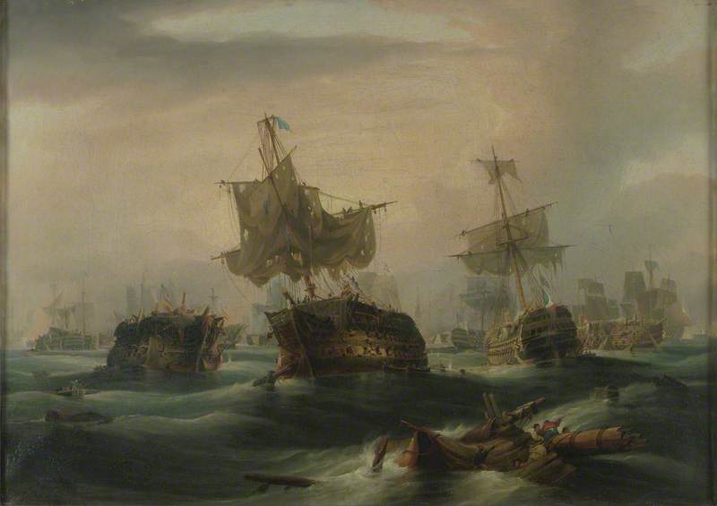 The Battle of Trafalgar, 21 October 1805: Position of the Fleets at 4.30pm