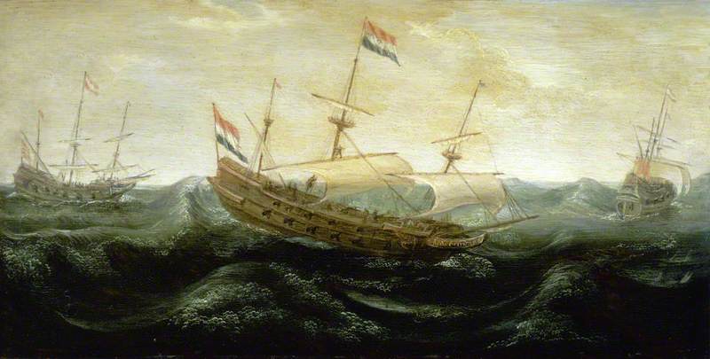 Dutch Ships in a Rough Sea