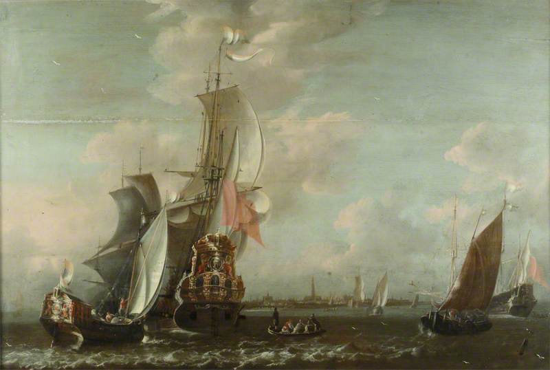 A Middelburg Ship Lying off Middelburg