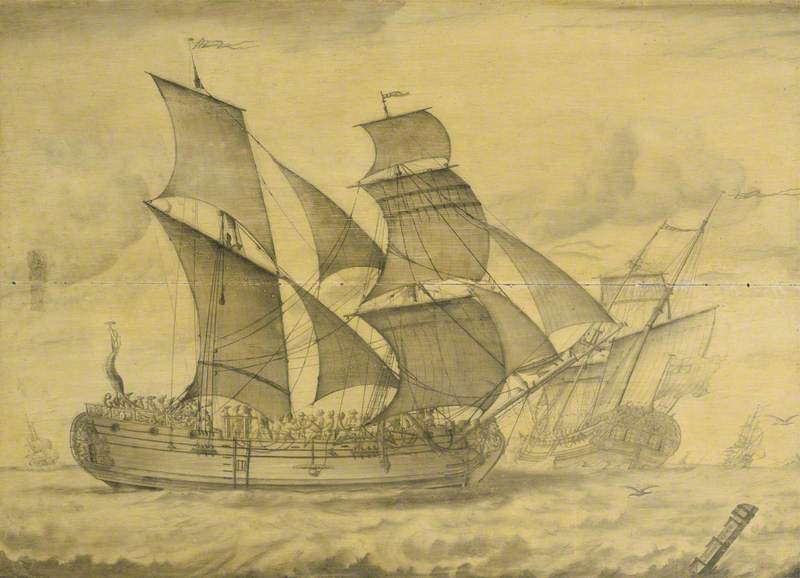 Two Views of an English Brigantine